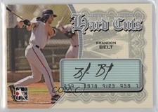 2011 ITG Heroes and Prospects Hard Cuts Silver /24 Brandon Belt #HC-BB Auto hg6