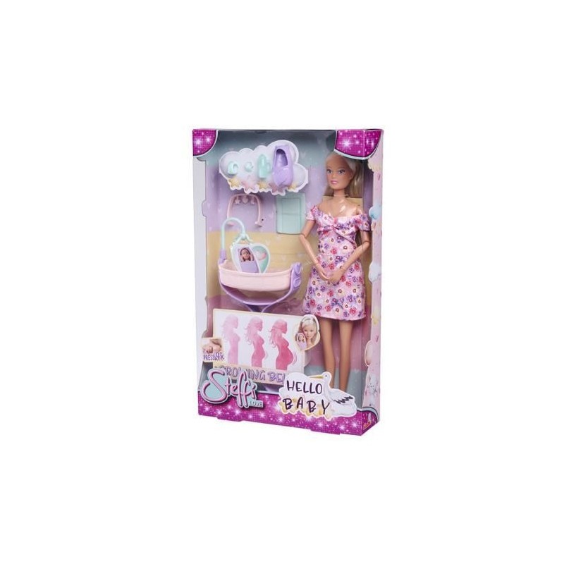 Poupée mannequin enceinte Steffi Love Future Maman Smoby de 29cm avec accessoires