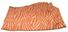 Vintage Orange Curved Stripes Upholstery Fabric 16x31 38" Long Triangle Fabric