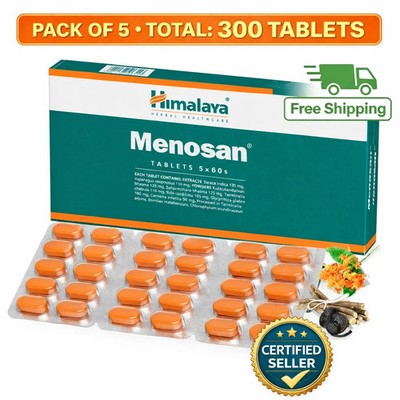 Himalaya Menosan Tablets 60 Tabs x5 Herbal Women Daily Wellness Support