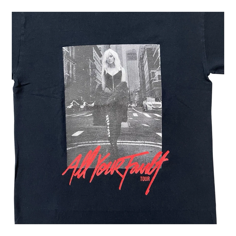 Camiseta Bebe Rexha 2017 TOUR negra grande camiseta de concierto Foto 4 de 4