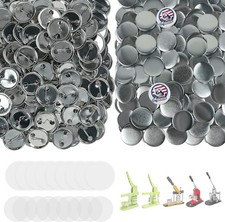 200 Sets Button Maker Supplies, 25mm / 0.98 inch Button Supplies Button Parts...