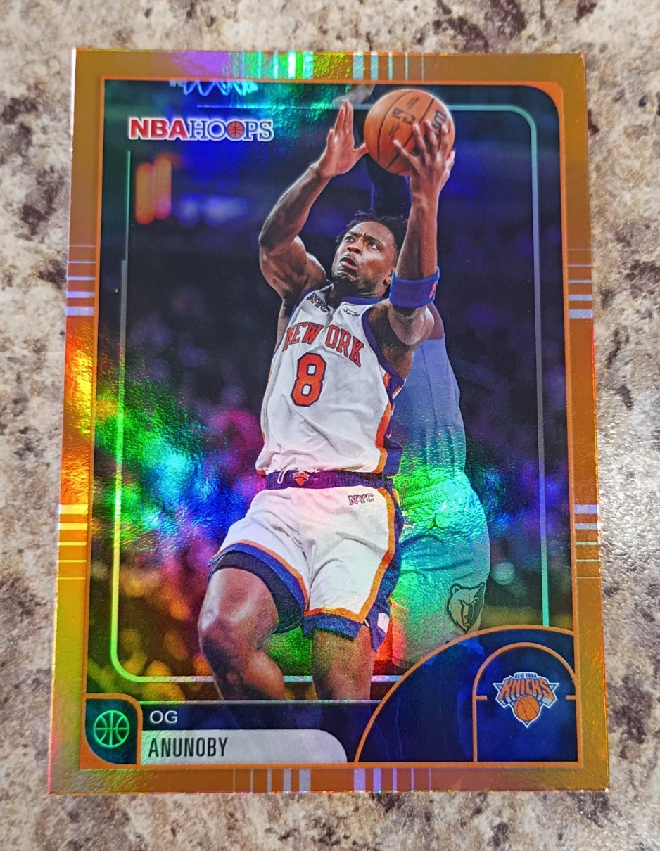 2025-26 OG Anunoby- NBA Hoops Parallel Orange Holo #3 New York Knicks NYK CHAMPS