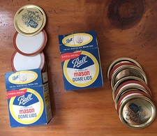 Lot of 22: BALL Vintage BOX Of 12 (+ 10) Wide Mouth CANNING Rare~JAR LIDS