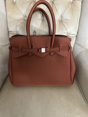 Save My Bag Women's Lightweight Solid Print Bag Tote Save Miss Plus Rust