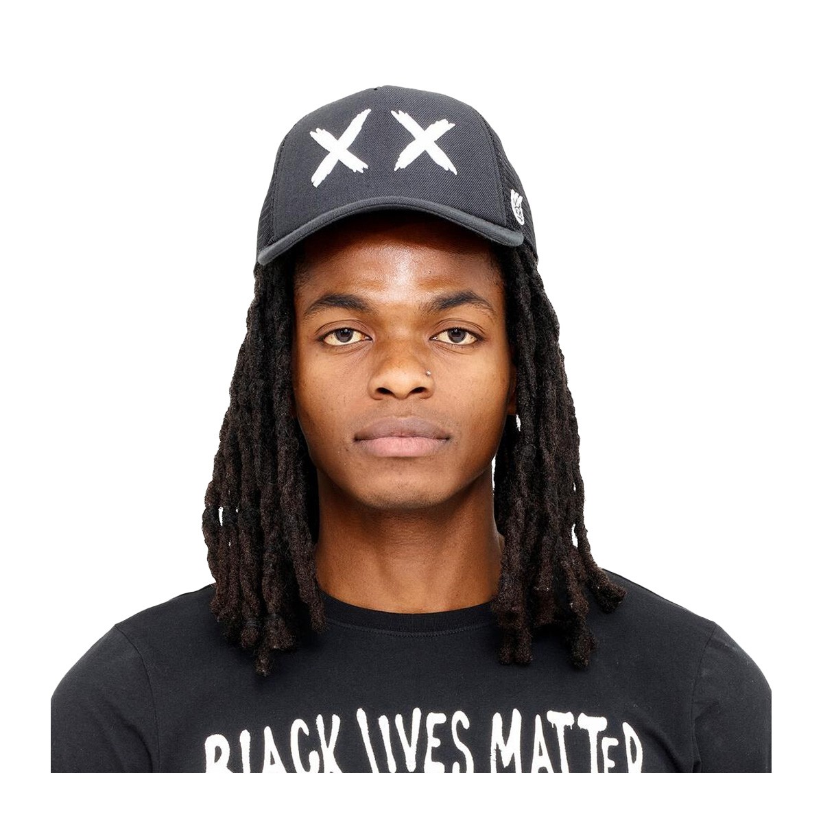 Культ индивидуальности Мужская черно-белая шляпа дальнобойщика XX с сетчатой спинкой 621A0