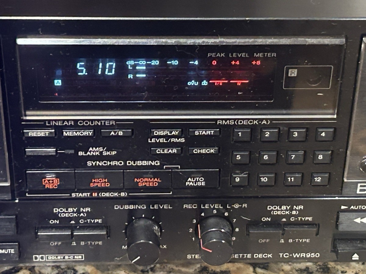 VTG SONY TC-WR950 Double Cassette Tape Deck Player Recorder Stereo VTG SONY TC-WR950 Double Cassette Tape Deck Player Recorder Stereo