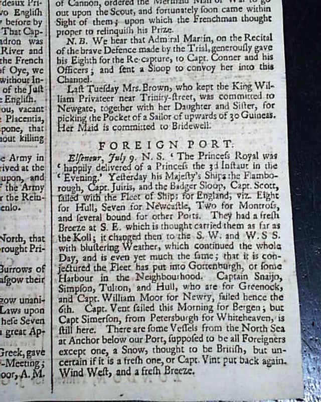 JACOBITE REBELLION Roderick MacNeil of Barra Captured re Culloden 1746 Newspaper