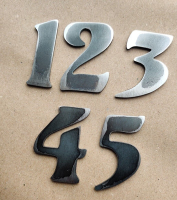 3'' Zoll Metall kleine Buchstaben Zahlen Haus Geschäft Bar Geschäft Garten Werbung