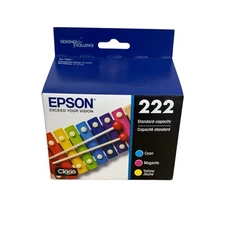 EPSON 222 Claria Ink Standard Capacity 3 Color Cartridge Combo Pack CMY Printer