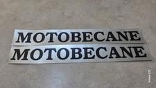 Motobecane 10x1.5" pre cut black /silver high quality weatherproof sticker 2pcs
