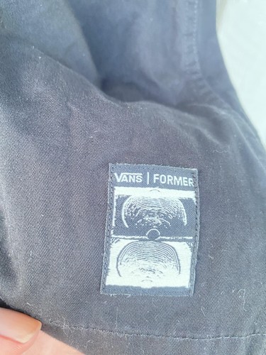 Vans X Former Collared Shirt Mens Large Black Short Sleeve Zip Front Skate RARE - Picture 3 of 9
