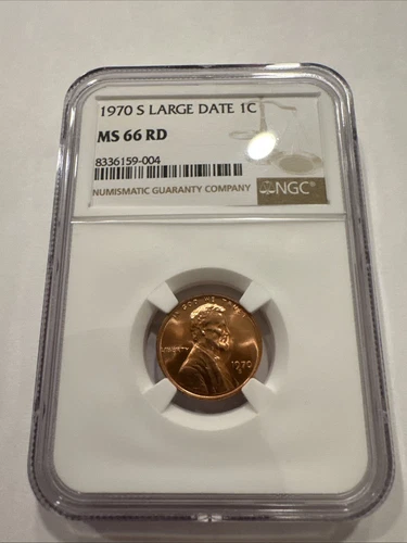 1970 S Large Date Lincoln Cent MS66 RD NGC #118 SEE DESCRIPTION
