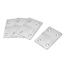 Repair Plate, 60mm x 50mm, Flat Fixing Mending Bracket Connector, 4 Pcs
