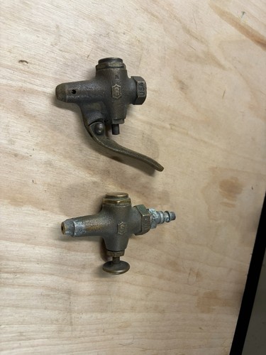 (2)  Vintage Sherman Compressed Air Hose Nozzles. Solid Brass. Made in the USA.
