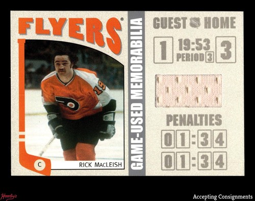 2004-05 ITG Franchises Update Silver Rick MacLeish GAME USED JERSEY PR /70