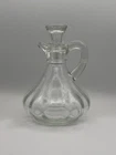 Vintage Anchor Hocking Clear Glass Vinegar Oil Cruet W/Stopper Set