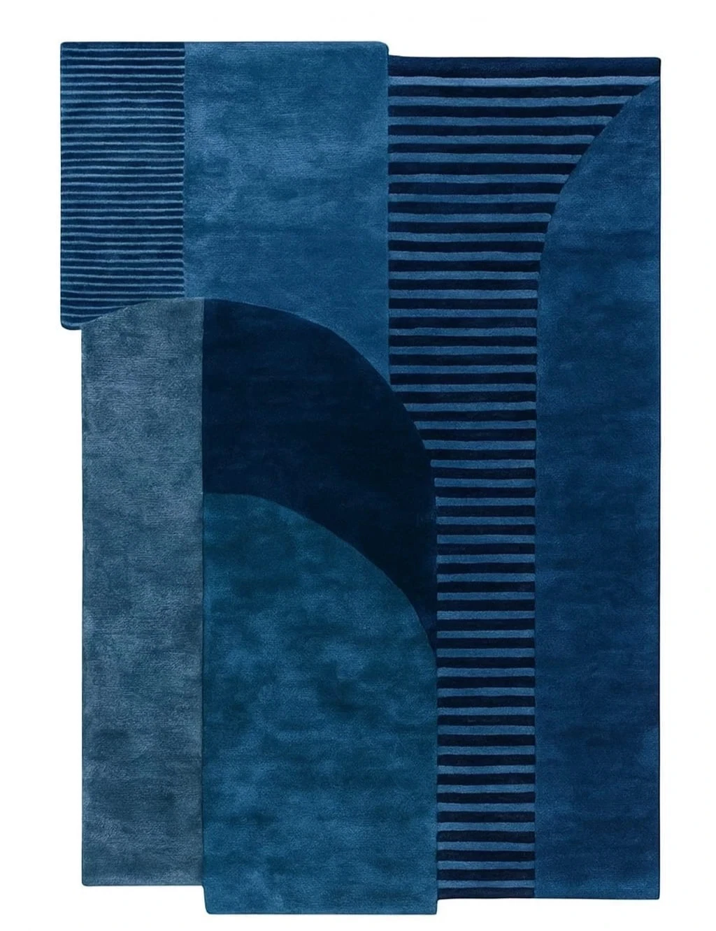 6x9 Hand Tufted Wool Blue Modern Design For Living Room Bedroom Office Hall 7x10
