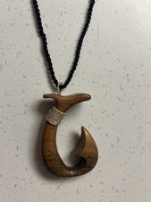 Hawaiian Koa Fish Hook necklace