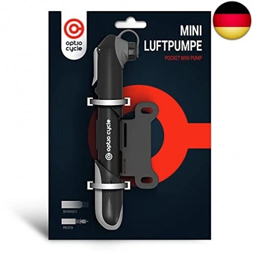 Mini Fahrradpumpe 120 PSI (8,3 Bar) Luftpumpe Fahrrad | Alle Ventile | Kleine