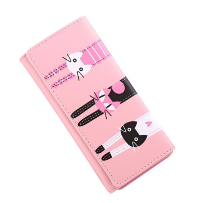 Colorful Cat Wallet Cell Phone Holder