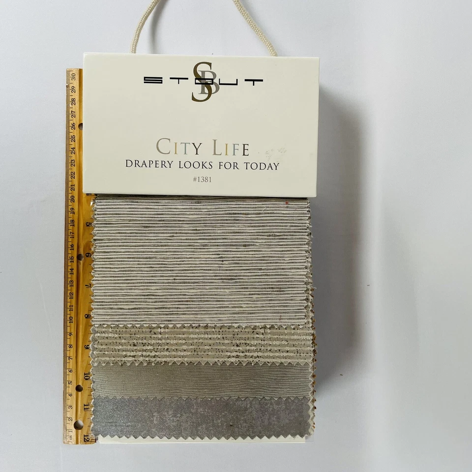 Stout Brothers Drapery City Life Fabric Book No. 1381 - Image 3 of 4