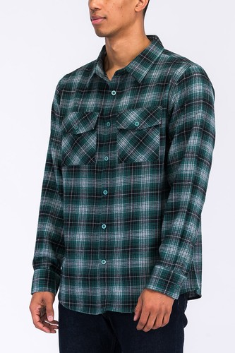 Camisa Weiv Unisex a Cuadros Tradicional Franela Botones Mangas Largas - Imagen 17 de 32