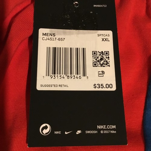 NIKE STANDARD FIT SHORTS AT KNEE LENGTH SIZE XXL NEW WITH TAGS RED, WHITE, BLUE - Picture 5 of 5
