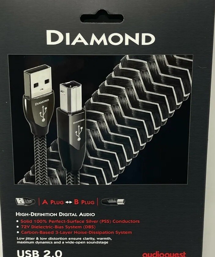AudioQuest Diamond 1.5m (5.0 ft.) USB Cable (6509113) for sale