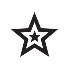 Star Inside Star - Vinyl Decal Sticker - Multiple Color Sizes - ebn220