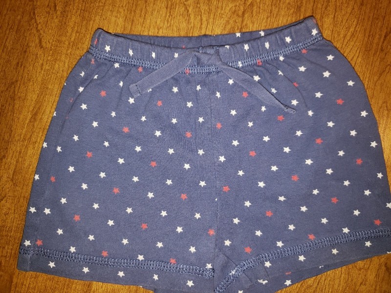 BABY GAP BOY'S QUIET BLUE STARS PRINT PULL-ON SHORTS 100% COTTON 6-12 Months