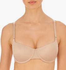 Natori 34C Liquid Convertible Demi Push-Up Bra NWOT 727325 Lt Mocha