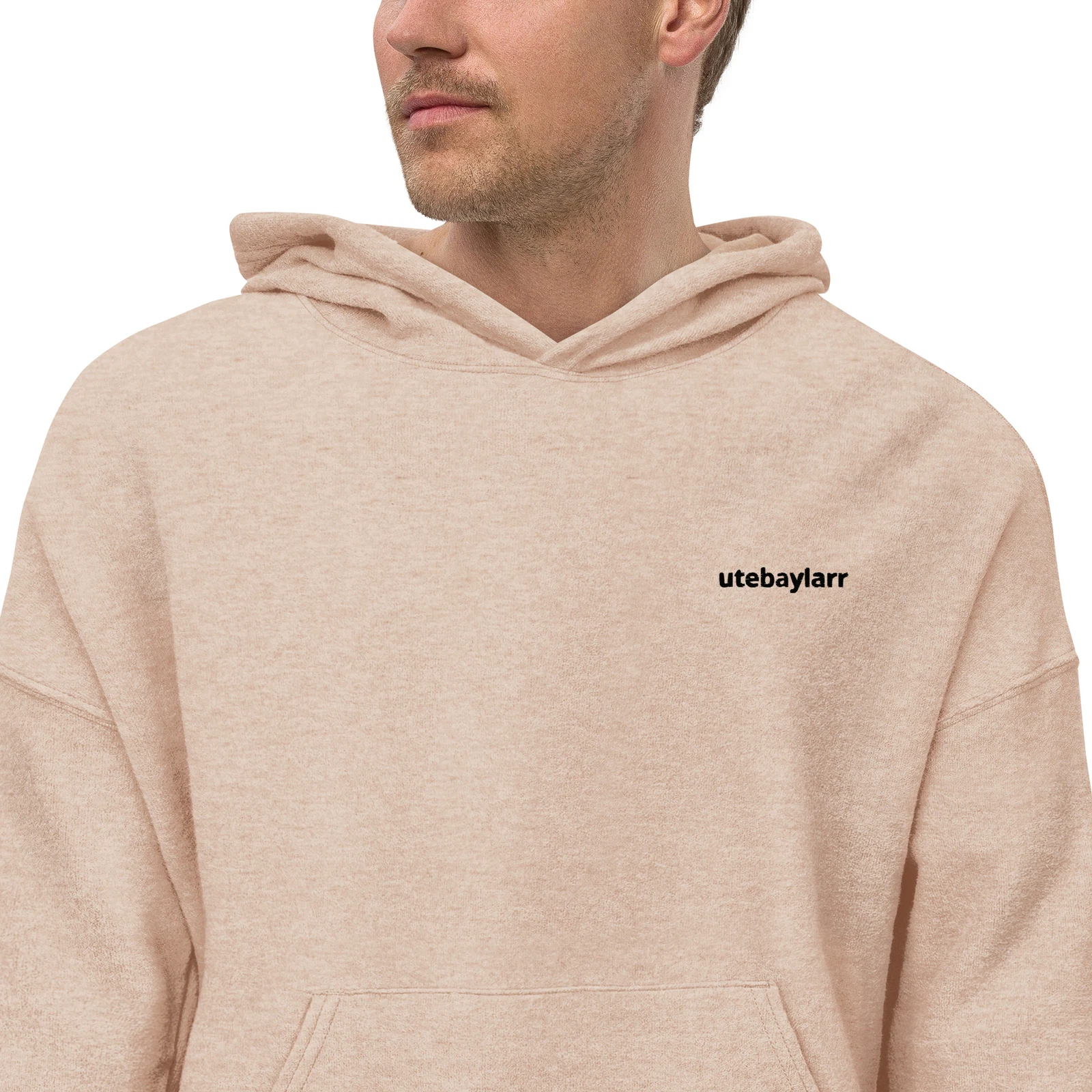 Unisex sueded fleece hoodie