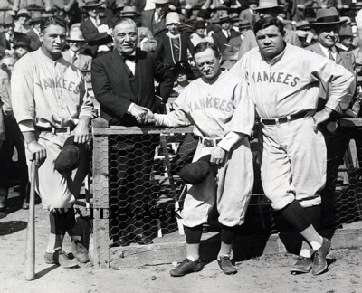 York Yankees Lou Gehrig Babe Ruth Black 