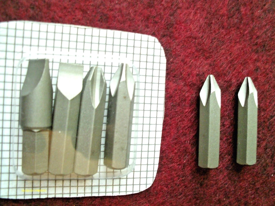 6 Piece 3/8" Impact Driver Bit Set 2 Slot & 2 PH + 2 Extra Small PH Bits New - Image 3 of 4