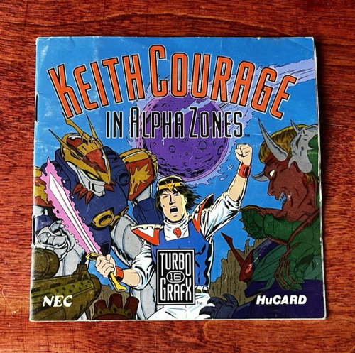 Keith Courage in Alpha Zones Turbografx-16 TG16 Instruction Manual Booklet ONLY - Bild 1 von 2