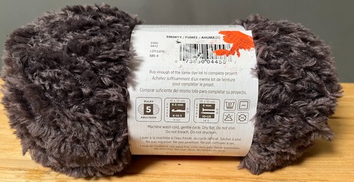 Red Heart Hygge Fur 7oz, 260 yds Color is Smokey NEW - Picture 3 of 4