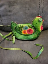 Borsa a mano donna in pelle di gallo (chiusura rotta)