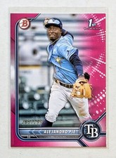 2022 Bowman Alejandro Pie 1st Bowman Fuchsia /299 #BP-99 Tampa Bay Rays