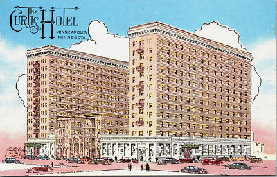 The Curtis Hotel, Minneapolis MN, Artist's Rendering, Linen, Posted 1939