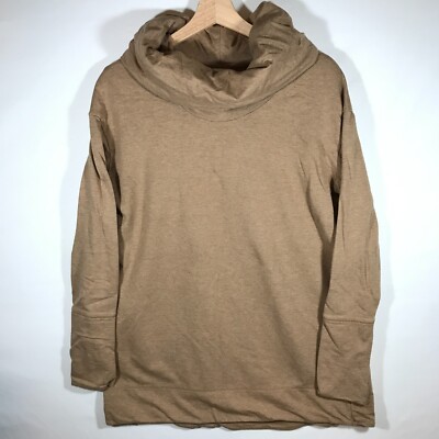 Merona Women's X-Large Beige Long Sleeve Pullover Turtle Neck Heavy Shirt 