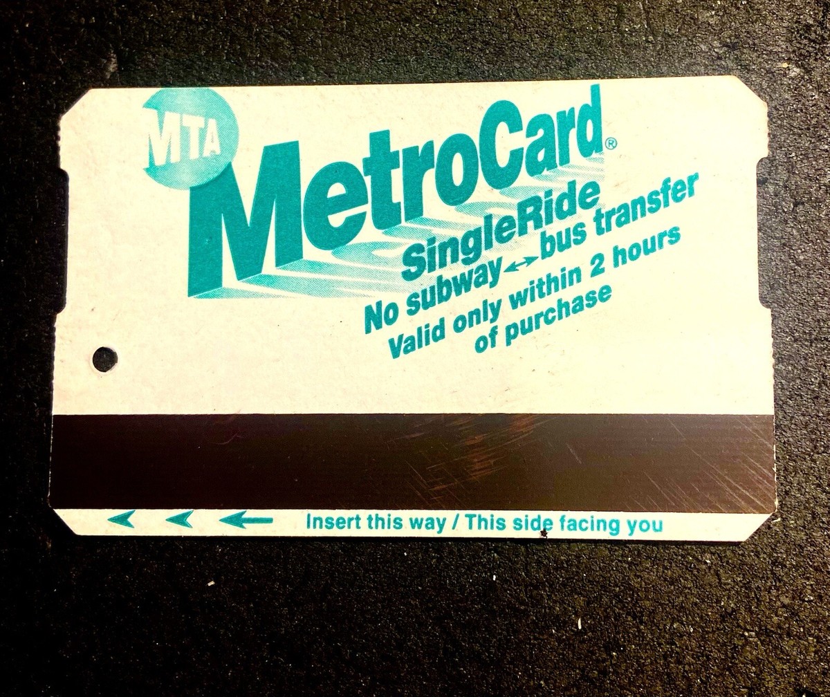 Expired Metrocard Transit . New York . Subway . SINGLE RIDE . SALE