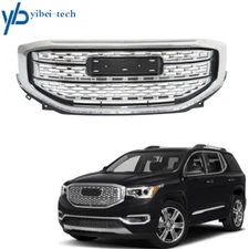 For GMC Acadia DENAL 2017-2019  Front Upper Grille Assembly Chrome Bumper Grill