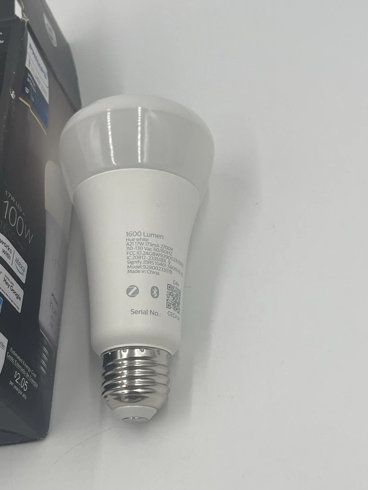 Philips Hue Smart 100W A21 LED Bulb Soft Warm White Light Control With Hue App - Image 3 of 4