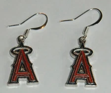 Los Angeles Anaheim Angels Dangle Earrings (Chrome) Licensed MLB Jewelry