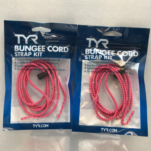 2-Pack TYRE 693 Pink Durable Bungee Cord Double Elastic Replacement Strap Kit - Zdjęcie 1 z 4