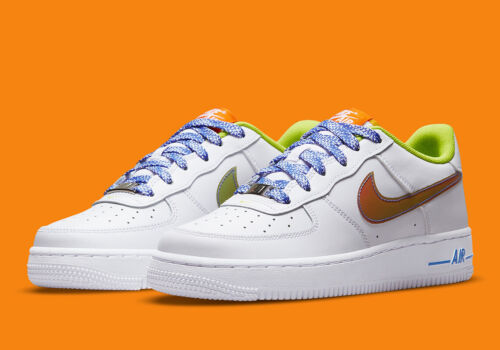 NEW Nike Air Force 1 LV8 GS White Multicolor DQ7767 100 - SIZE 5Y = 6.5  WOMENS
