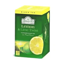 Lemon & Lime Twist Black Foiled Tea Bags 20 ct 1 case ( 6 x 20 =120 CT ) NEW