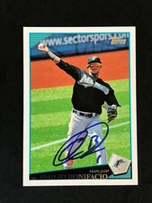 2009 Topps Update Series EMILIO BONIFACIO UH 83 Signed Auto MARLINS In Person