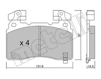 Metelli BremsbeläGe BremsklöTze Vorne FüR Opel Insignia B Caravan Z18 2.0